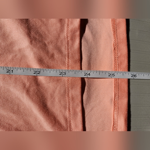 Roxy long sleeve top with see thu work out aeration and thumb holes peach pink S - Picture 11 of 16